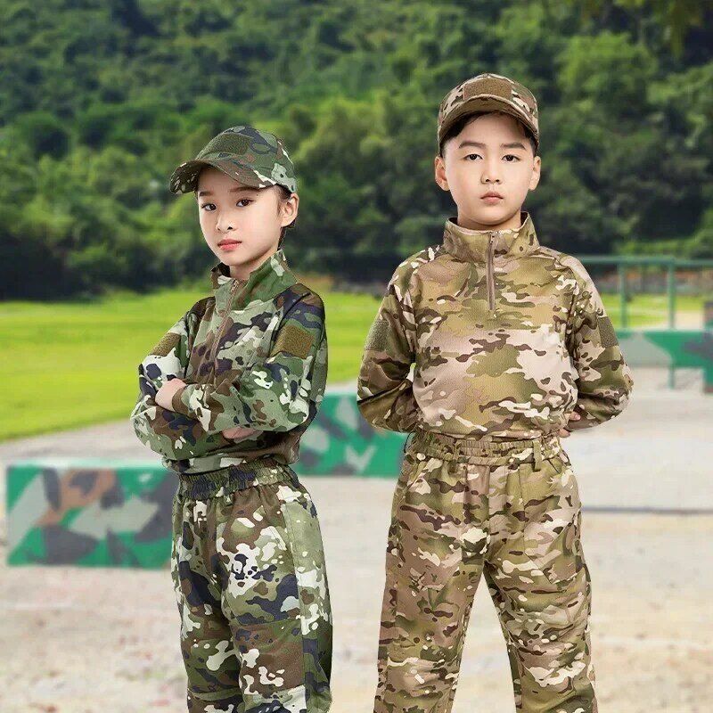 Children's Camouflage Suit Summer Frog Camp Training Suit Primary School Kindergarten Military Training Clothes