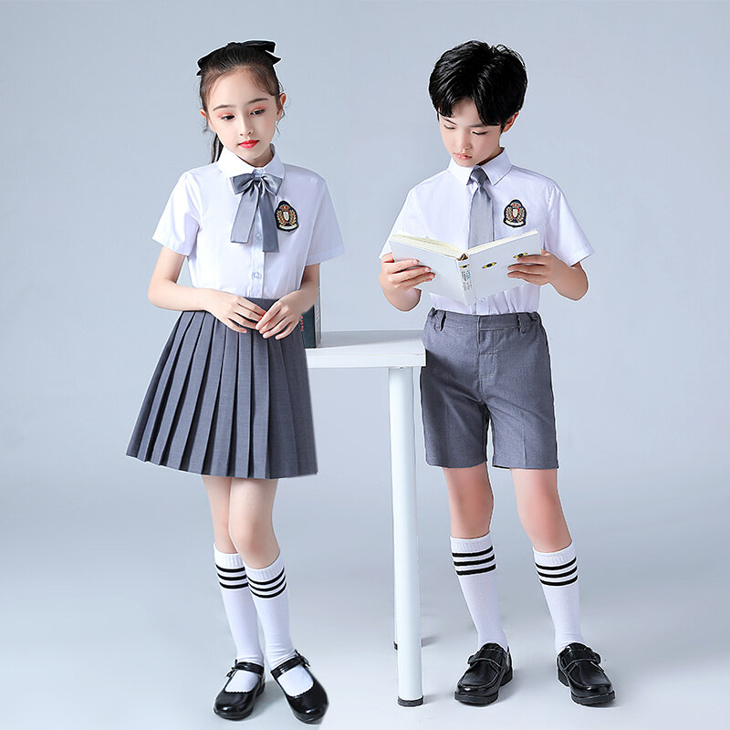 Children's choir performance uniform, primary and secondary skirt school students' poetry recitation performance uniform,