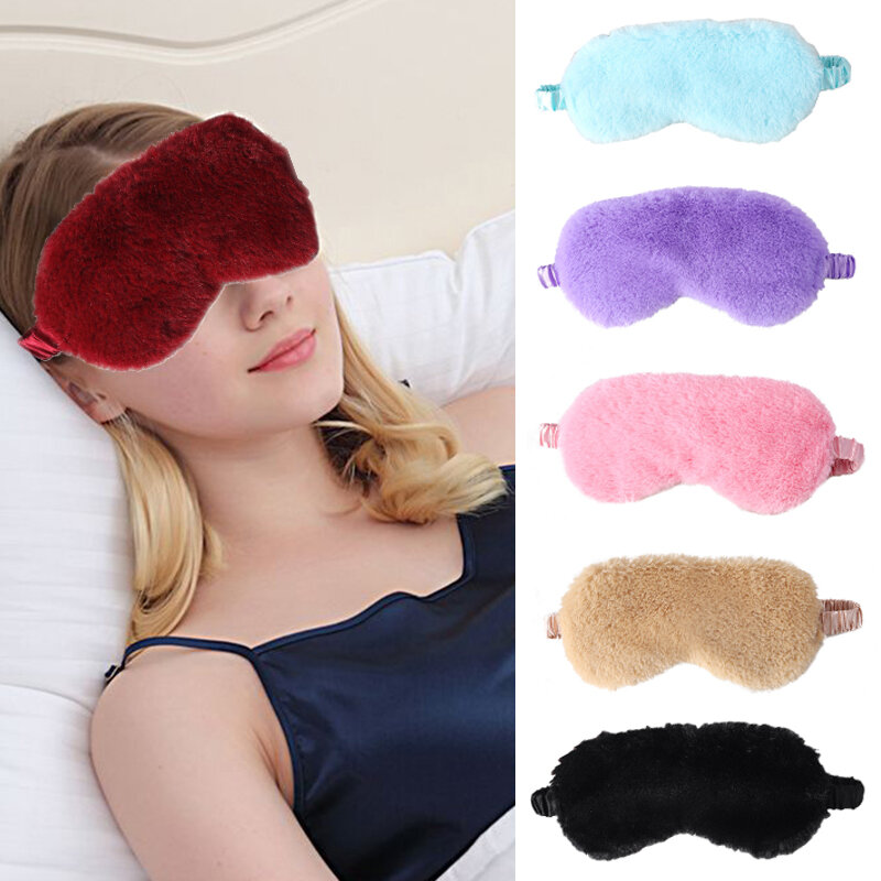 Sleeping Mask Sleeping Blindfold Soft Plush Eye Masks Cute Love Cloud Eye Cover Plush Mask Eyepatch Nap Health Eye Cover