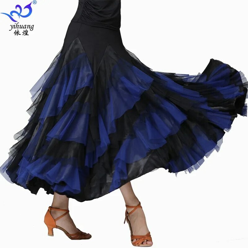 1pcs/lot Women Dancing Costume Flamenco Waltz Ballroom Dance Skirt Classical Big Swing Spanish long Skirt