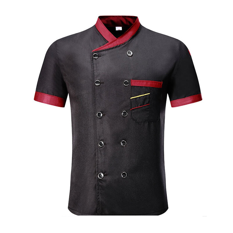 Jaqueta de chef unissex masculina, uniforme macio para cozinha, roupas de cozinha, camisetas de chef, restaurante e hotel