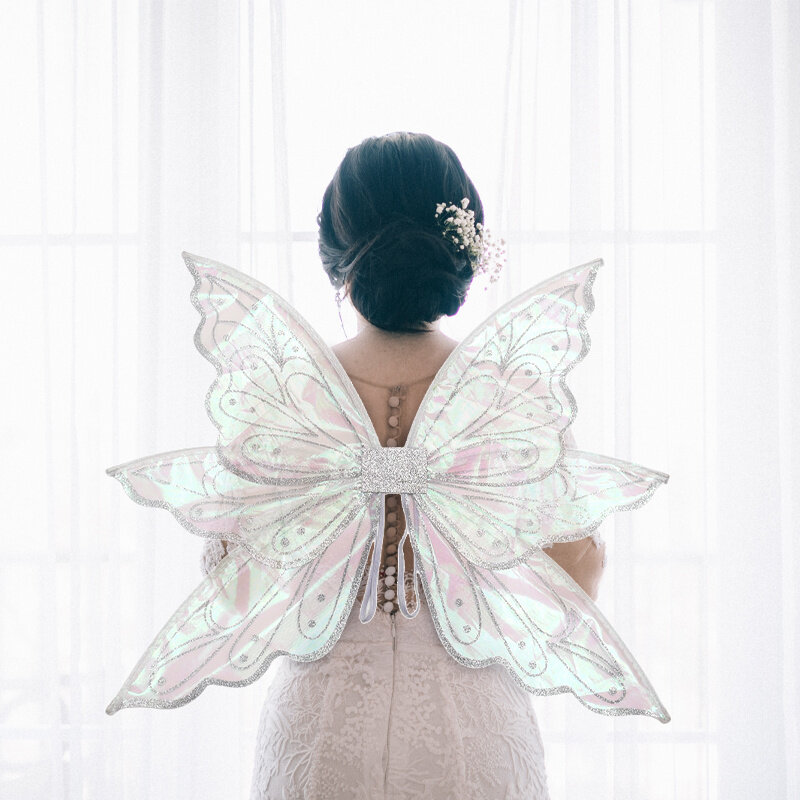 Princess Fairy Wing Cartoon Butterfly Elf Angel Wings Costume Party Dresses Decorations For Kids Performance Props