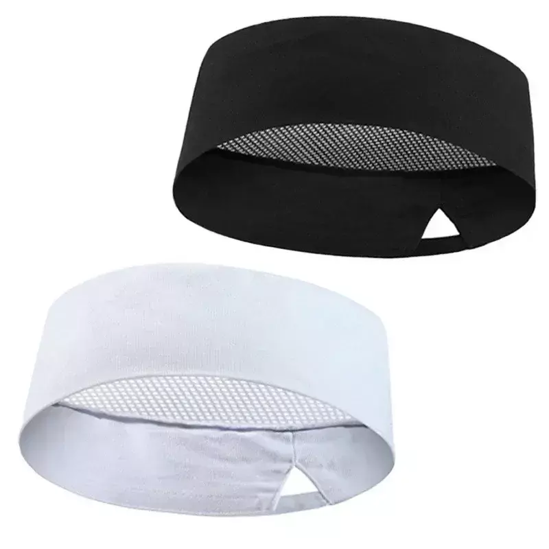 Chef Men Flat Uniform High Hotel Caps Top Breathable Accessories Mesh Double 2023 Layered Restaurant Working Comfy Quality Women