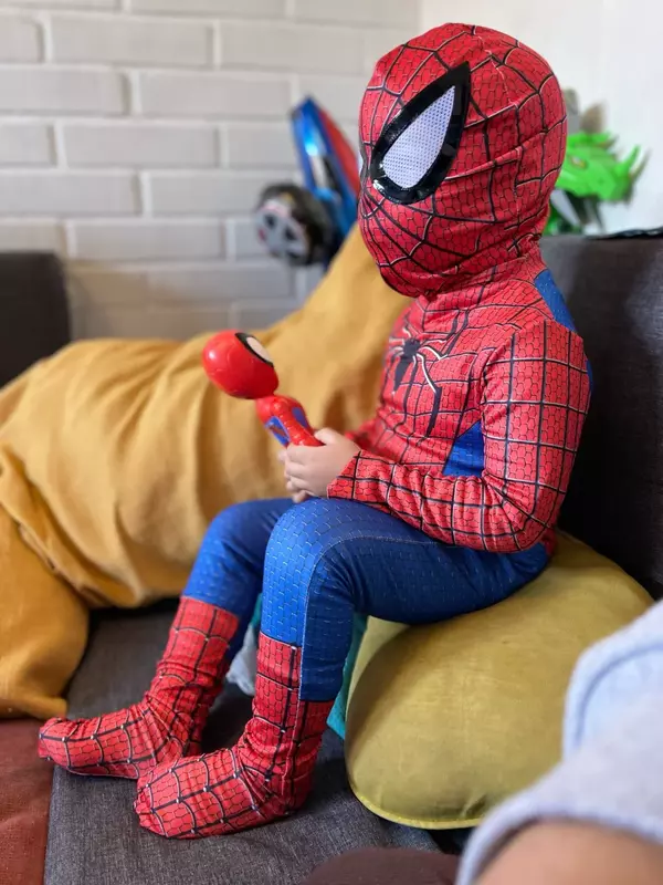 Film Superheld Armband Launcher Cosplay Kostüm Spinne Seide Web Shooter Seil saugen Scheibe Party Requisite für Kinder