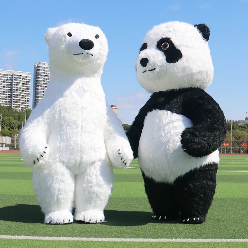 Giant Plush Polar Bear Inflatable Mascot Costume Carnival Activity Show Cartoon Martha Bear Birthday Party Role Play Props
