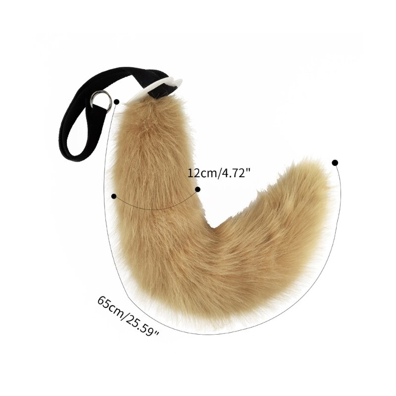 Dog Ears Headband and Faux Fur Tail for Halloween Cosplay Party Costume Accessories Props Plush Dog Ears Tail Set Dropshipping