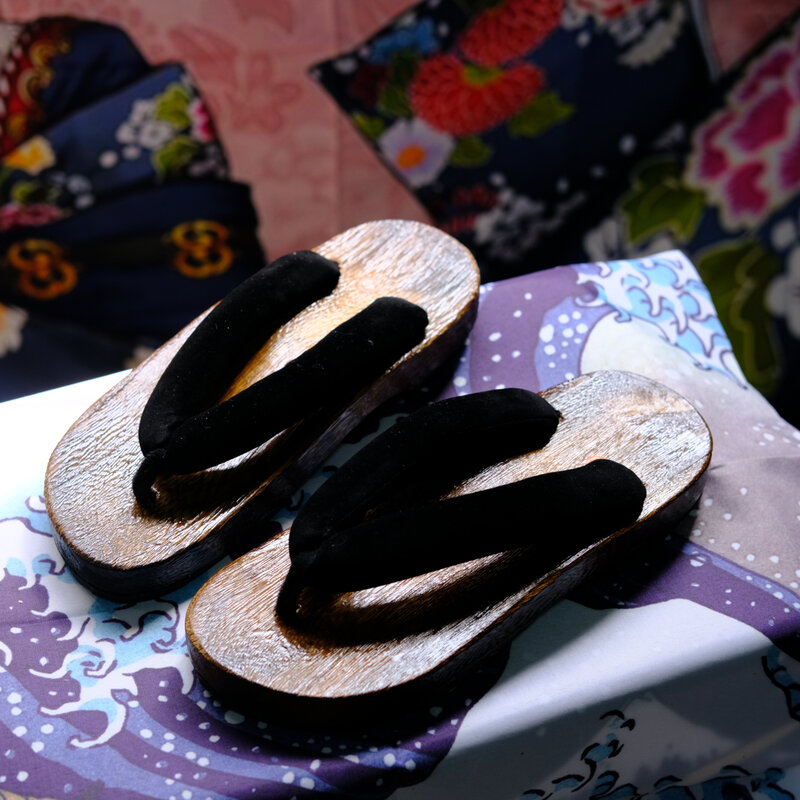 Man Women Slippers Japanese Geta Flip Flops Cos Demon Slayer Wood Thick Sole Coplay Shoes Slippers Japanese Clogs Sandals