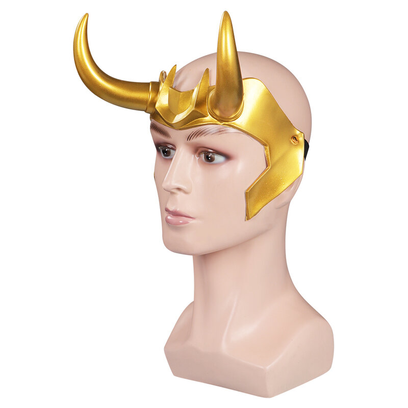 Loki Headwear Mask Loki Cosplay Costume Accessories Latex Helmet For Halloween Masquerade Party Role Play Props