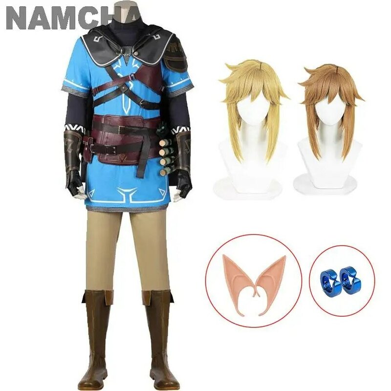 Game Tears Link Cosplay Costume for Men Kids Anime Cloak T-Shirts Pants Accessories Halloween Christmas Carnival Party Clothes