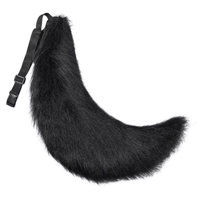 Adjustable Belt Furry Tail Kawaii Wolf Dog Tail Cosplay Accessories Party 70cm  Cosplay Costume Props Girl Faux Fur Tail