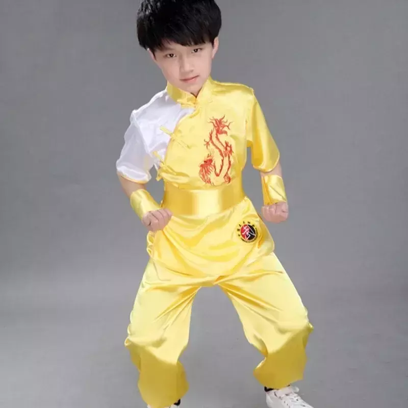 Suit Girls Boys Stage Performance Costume Set Children Chinese Traditional Wushu Clothing for Kids Martial Arts Uniform Kung Fu