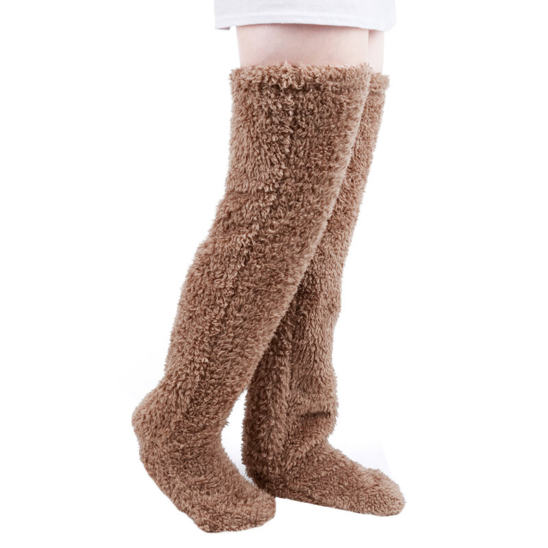 Oberschenkel hohe Fuzzy-Socken über Knie Beinlinge Socken Plüsch für die meisten Menschen