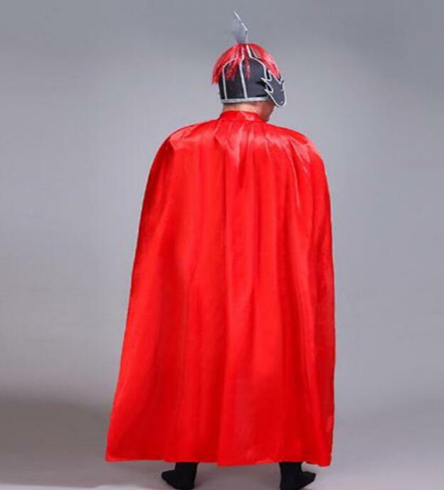 Ancient Chinese General's Cloak Stage Performance Red Men Long