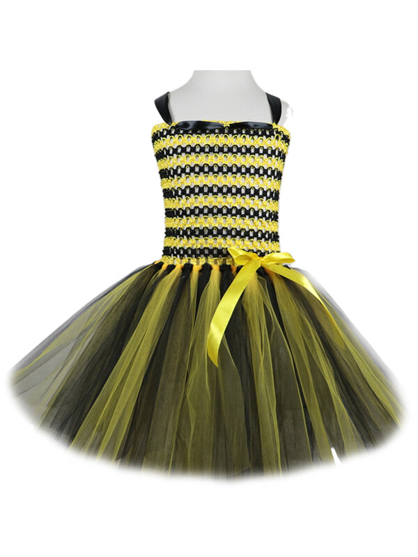Honeybee dziecięce sukienki dla dziewczynek letnie sukienka wróżki Cosplay Halloweeen kostiumy dla dzieci dziewczynka ubrania maluch pszczoła strój