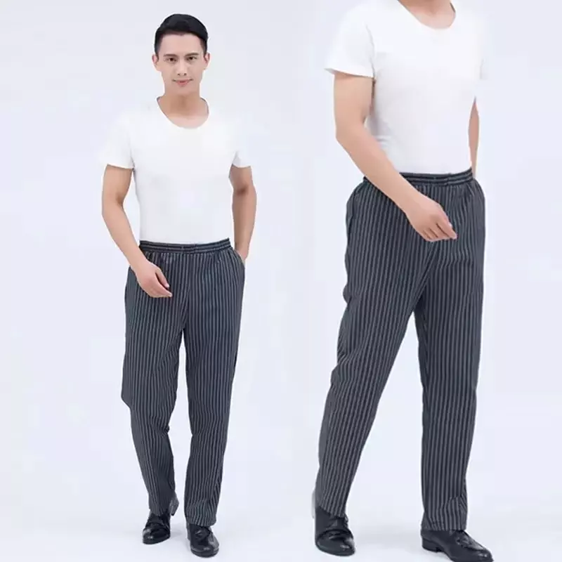 Chef Pants for Men Restaurant Kitchen Unisex Cook Works Lightweight Baggy Trousers Chef Accessories Chef  Bottoms Uniform Men