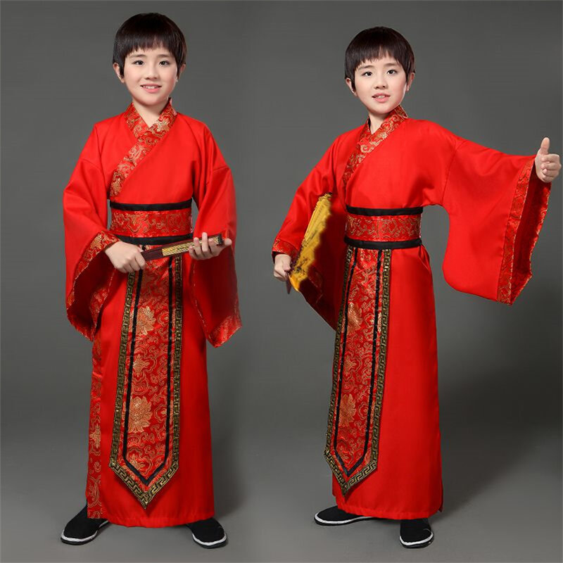 traditional Ancient chinese folk dance costumes boy children classical kids child tang dynasty costume hanfu clothing dress