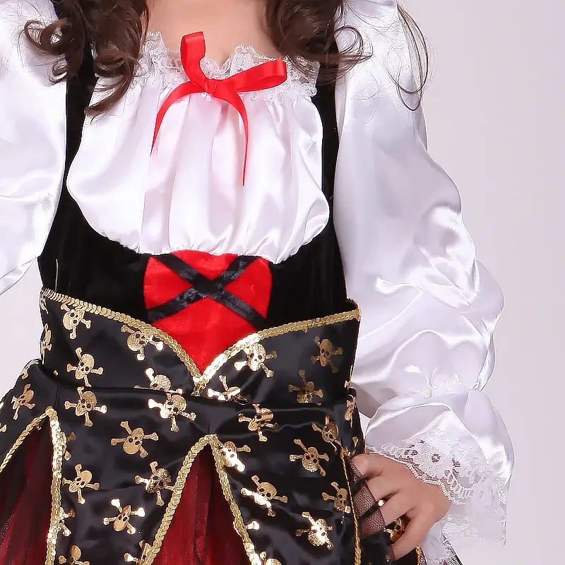 Kinder Piraten Kostüm Fantasie Cosplay Kleidung mit Kopf bedeckung Mädchen Geburtstag Karneval Party Kostüm keine Waffe