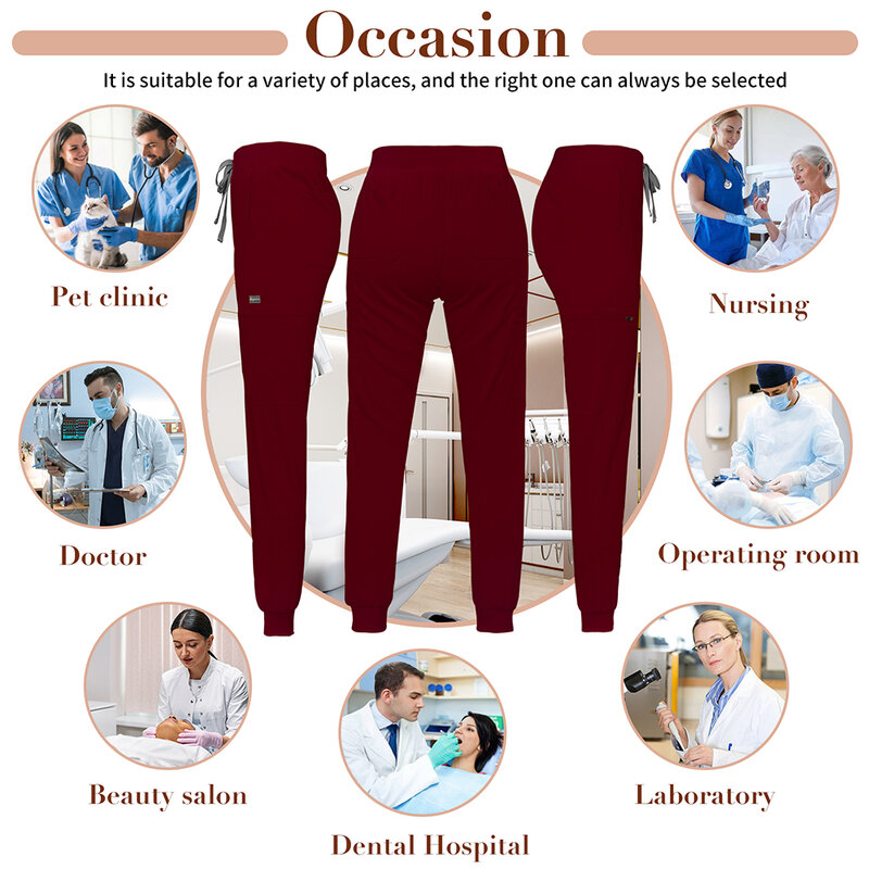 Medical Surgery Clothes Unisex Pet Hospital Bottoms Dentist Scrubs Pants Beauty Salon Dustproof Work Pant Doctor Nurse Workwear