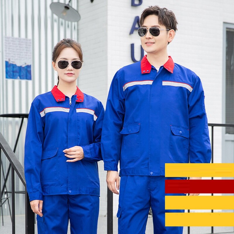Gas Station Anti Static Work Clothing Electric Factory Workshop Uniforms Reflective Safety Working Suits Labor Protection Cloth