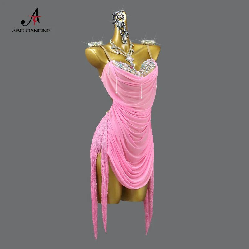2024 New Latin Dance Dress Sex Stage Costume Standard Ball for Women Prom Evening Competition Skirt Line Suit Prom Sport Clothes