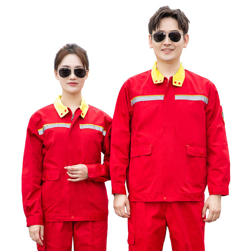 Gas Station Anti Static Work Clothing Electric Factory Workshop Uniforms Reflective Safety Working Suits Labor Protection Cloth