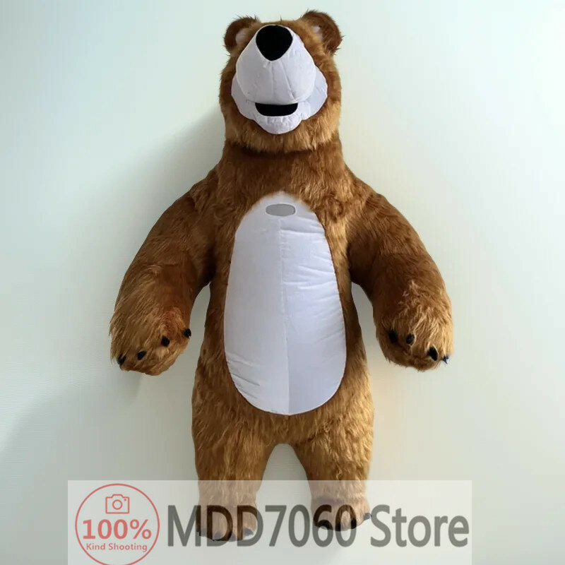 Brown Bear Inflatable Clothing Inflatable Halloween Christmas Party Role-Playing Clothing White Bear Inflatable Mascot Clothing