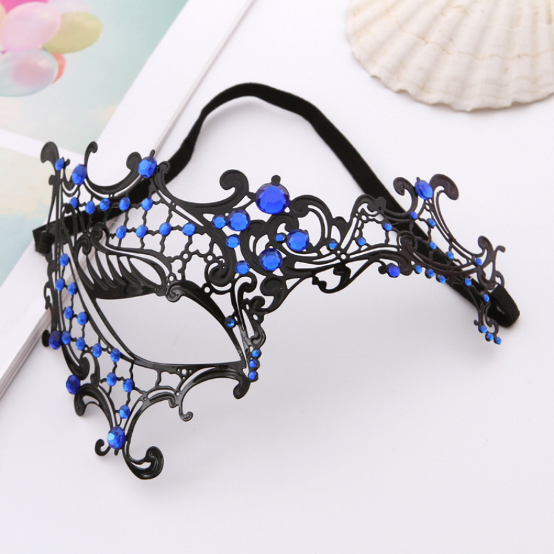 Thin Metal Diamond Mask Inlaid Venice Ball Performance Half Face Princess Mask Female Party Sexy Eye Mask Costumes Accessories