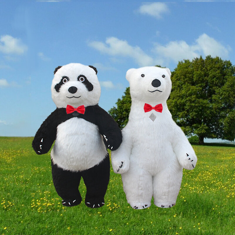 2024 Popular Cute Polar Bear Mascot Inflatable Costume 2m/2.6m/3m Giant Plush Doll Cosplay Panda