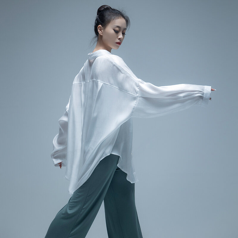Modern dance shirt, thin and elegant top, loose training clothes, immortal Chinese dance clothes, classical dance performance