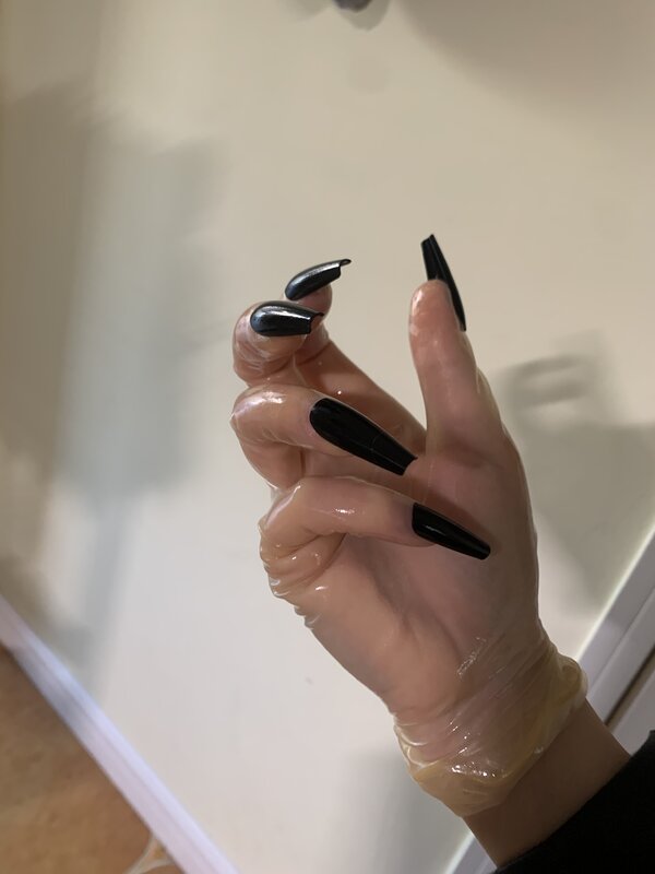 Oiled Shiny Transparent Super Thin Latex Zentai Gloves Male To Female Sheer Cosplay Kigurumi Fetish Gloves