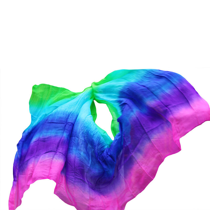 Belly dance veils 100% silk veils handmade gradual color veils can be customized