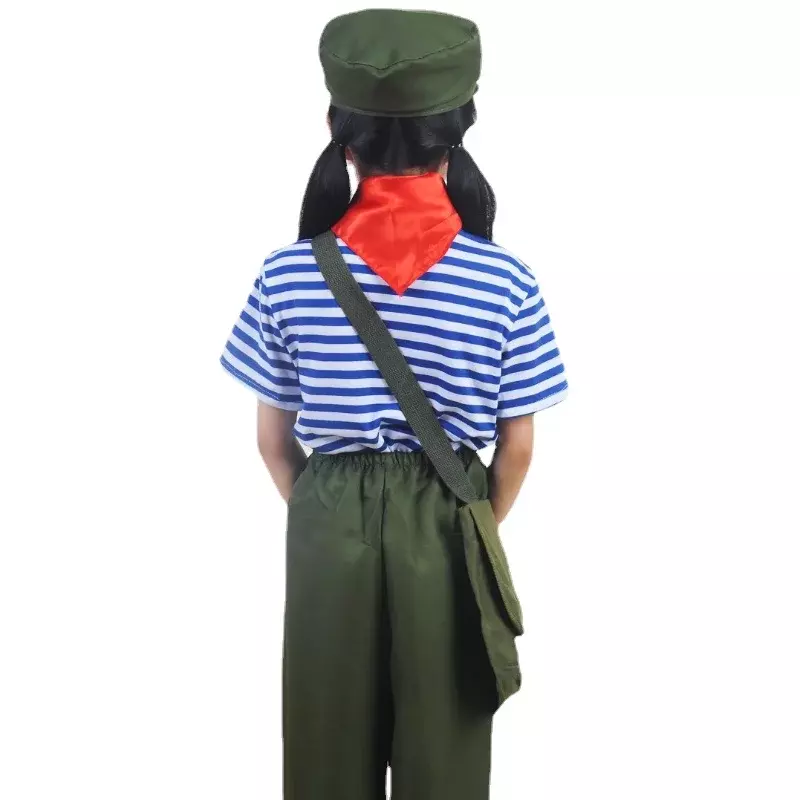 New Arrive Children's Scouting Uniforms Red Army Uniform for Children Military Costumes  Performances Clothing Adult Kids