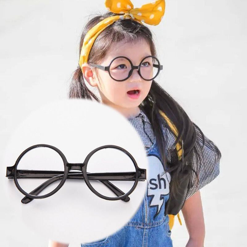 Movie Mirabel Cosplay Glasses Arale Children Black Frame Round Eyewear For Kids Props Accessories Gifts