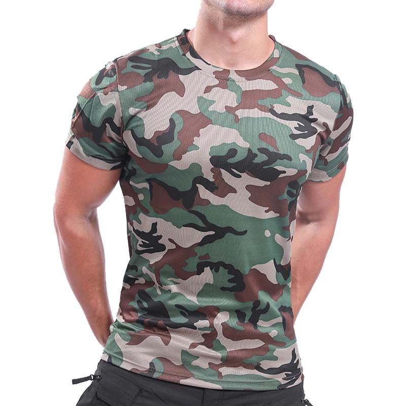 Men Summer T Shirts Airsoft US CP Army Tactical T Shirt Short Sleeve Military Camouflage Tee Shirts Paintball Hunting Clothing
