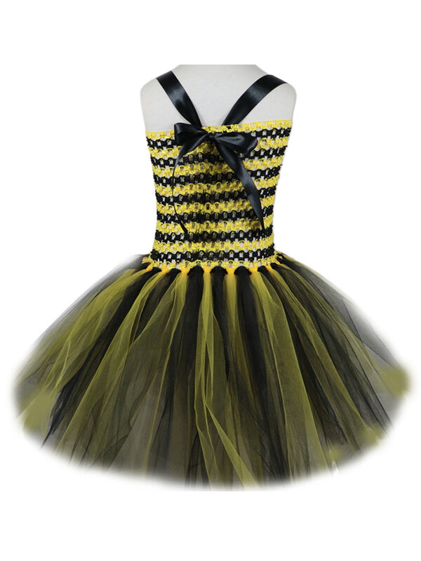 Honeybee dziecięce sukienki dla dziewczynek letnie sukienka wróżki Cosplay Halloweeen kostiumy dla dzieci dziewczynka ubrania maluch pszczoła strój