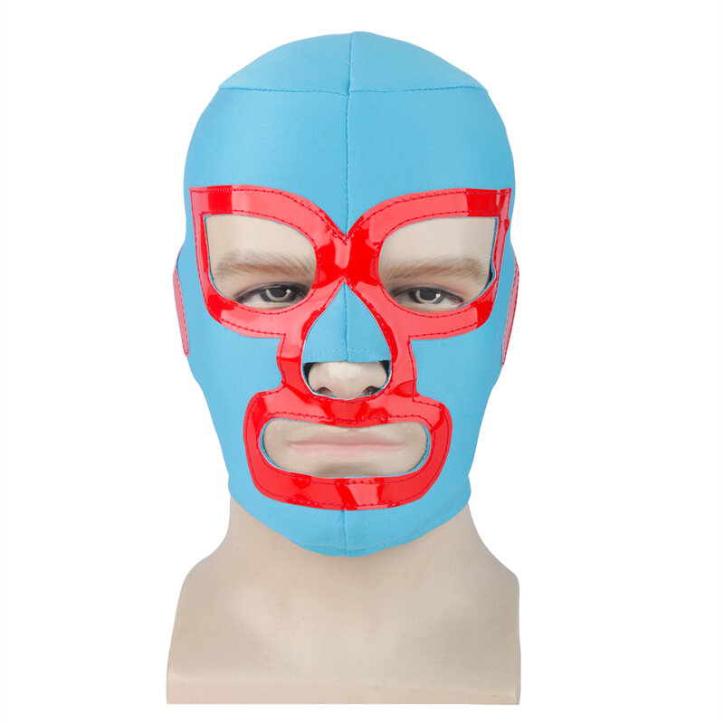 1pcs Nacho Mask Libre Blue Red Color Unisex Headgear Halloween Fancy Ball Cosplay Prop