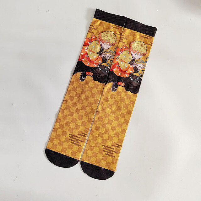 Anime Demon Sockings Kamado Tanjirou Nezuko Agatsuma Zenitsu Accessories Creative Cartoon Adult Socks Gift