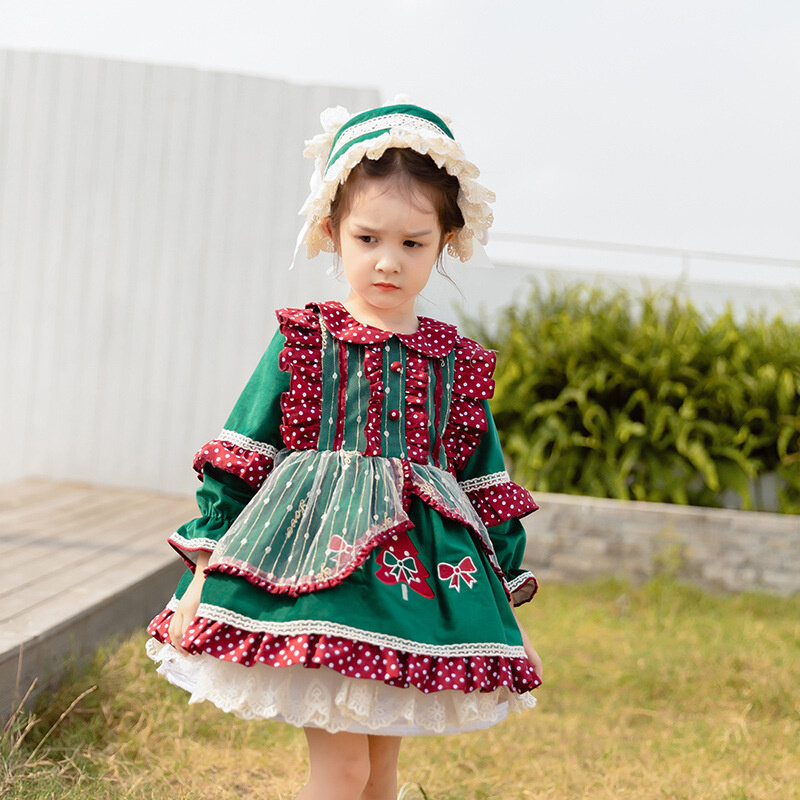 スペインの女の子のためのプリンセスドレス,パーティードレス,コート,ロリータ,ふくらんでいるドレス