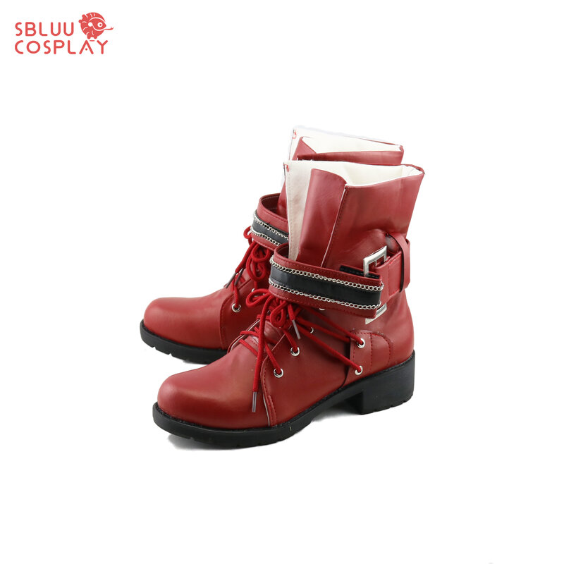 SBluuCosplay Final Fantasy Tifa Cosplay Shoes Custom Made Boots